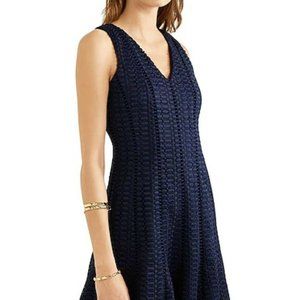J. Crew Sleeveless Short Mini Cocktail Dress Lace Size 10 Navy Blue L7724